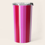 Classic Stripes XVII - Y2K Pink and Red Travel Mug Gallery Image 2