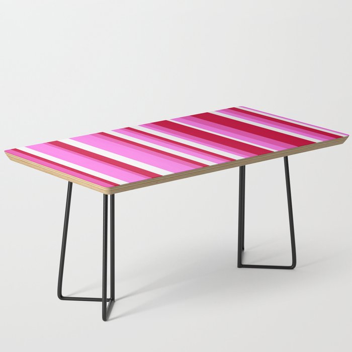 Classic Stripes XVII - Y2K Pink and Red Coffee Table Gallery Image 1