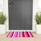 Classic Stripes XVII - Y2K Pink and Red Welcome Mat Gallery Image 3