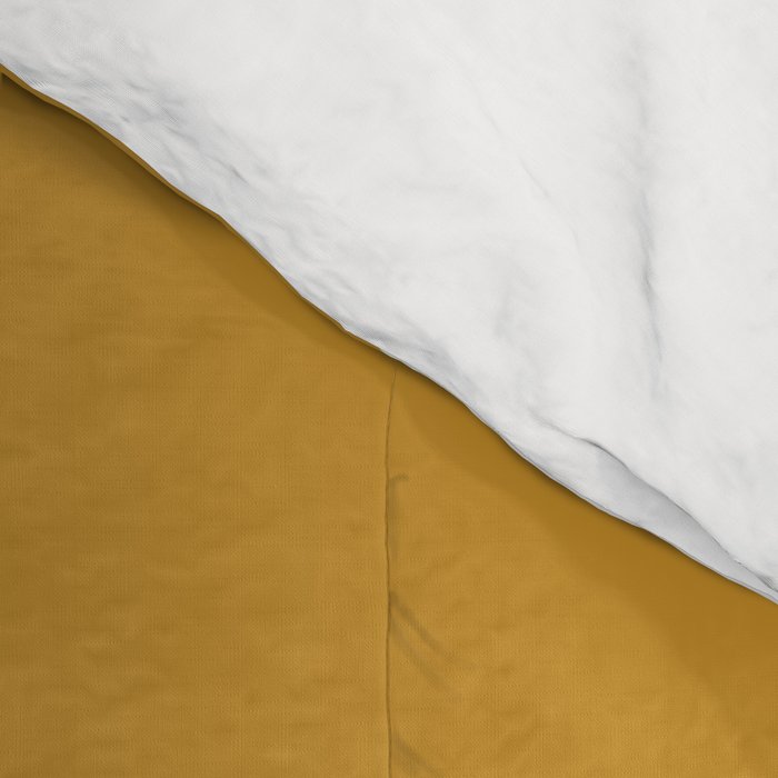 Liquid Swirl Abstract Pattern in Dark Mustard and White Comforter Gallery Image 4