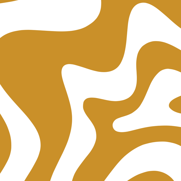 Liquid Swirl Abstract Pattern in Dark Mustard and White Coffee Mug Gallery Image 2
