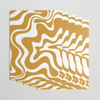 Liquid Swirl Abstract Pattern in Dark Mustard and White Wrapping Paper Gallery Image 3