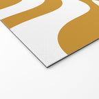 Liquid Swirl Abstract Pattern in Dark Mustard and White Welcome Mat Gallery Image 2