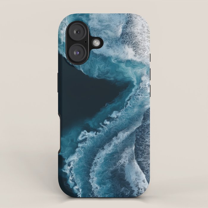 Aerial Ocean Waves - Coastal Wall Art Photography iPhone Case Gallery Image 1