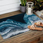 Aerial Ocean Waves - Coastal Wall Art Photography Outdoor Rug Gallery Image 2