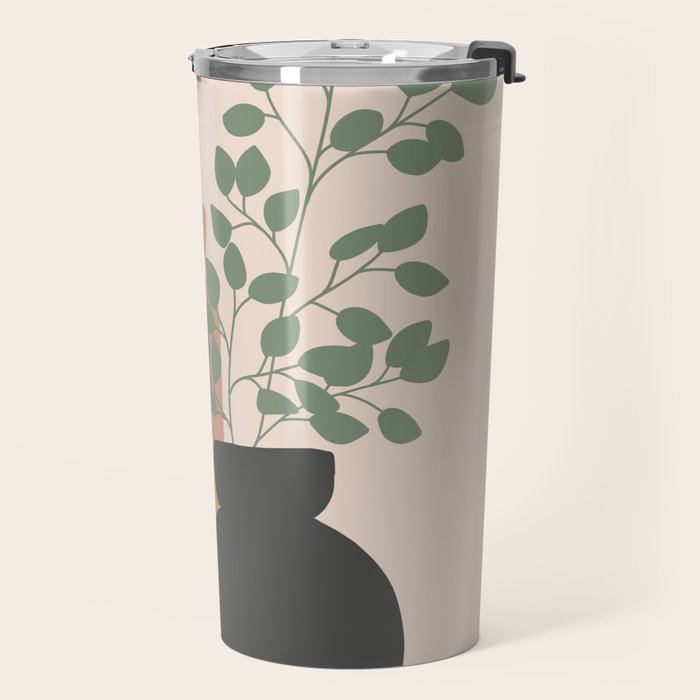 Vase no. 3 with Eucalyptus and Tulip Travel Mug Gallery Image 2