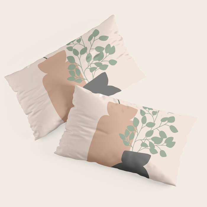 Vase no. 3 with Eucalyptus and Tulip Pillow Sham Gallery Image 2