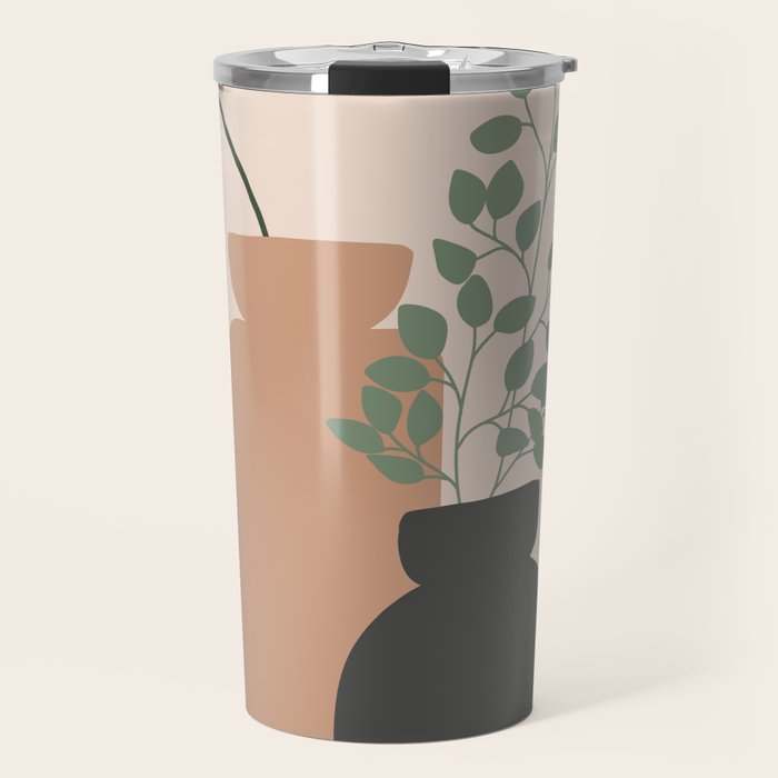 Vase no. 3 with Eucalyptus and Tulip Travel Mug Gallery Image 1