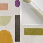 Playful Bauhaus geometric vivid shapes Wall Tapestry Gallery Image 3