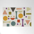 Playful Bauhaus geometric vivid shapes Welcome Mat Gallery Image 1