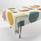 Playful Bauhaus geometric vivid shapes Tablecloth Gallery Image 1