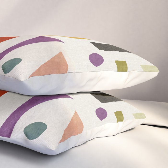 Playful Bauhaus geometric vivid shapes Pillow Sham Gallery Image 3