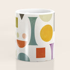 Playful Bauhaus geometric vivid shapes Coffee Mug Gallery Image 4