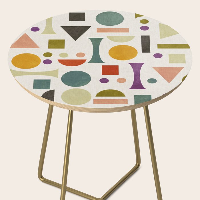 Playful Bauhaus geometric vivid shapes Side Table Gallery Image 2