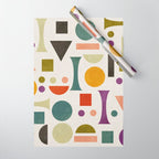 Playful Bauhaus geometric vivid shapes Wrapping Paper Gallery Image 1
