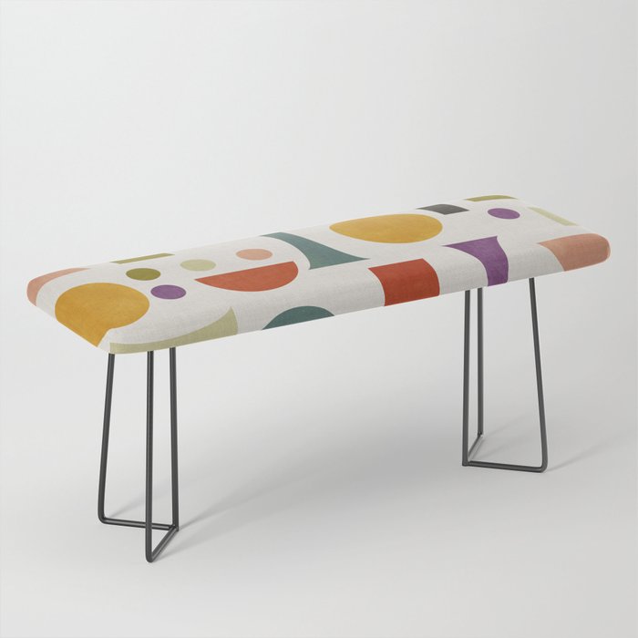 Playful Bauhaus geometric vivid shapes Bench Gallery Image 1