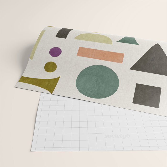Playful Bauhaus geometric vivid shapes Wrapping Paper Gallery Image 2