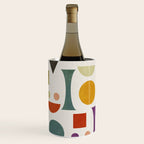 Playful Bauhaus geometric vivid shapes Wine Chiller Gallery Image 1