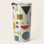 Playful Bauhaus geometric vivid shapes Travel Mug Gallery Image 3
