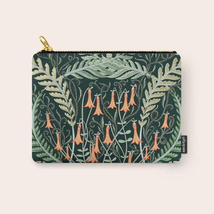 Woodland soil Morris style emerald Carry All Pouch Gallery Image 1