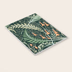 Woodland soil Morris style emerald Notebook Gallery Image 3