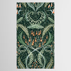 Woodland soil Morris style emerald Tablecloth Gallery Image 2