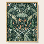 Woodland soil Morris style emerald Serving Tray Gallery Image 1