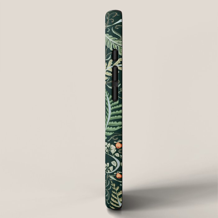 Woodland soil Morris style emerald iPhone Case Gallery Image 2