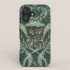 Woodland soil Morris style emerald iPhone Case Gallery Image 1