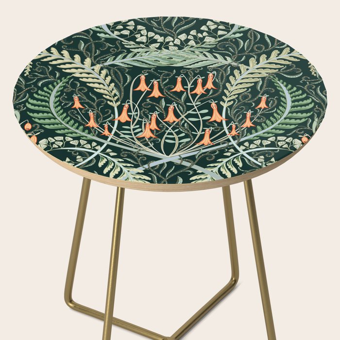 Woodland soil Morris style emerald Side Table Gallery Image 2