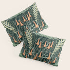 Woodland soil Morris style emerald Pillow Sham Gallery Image 3