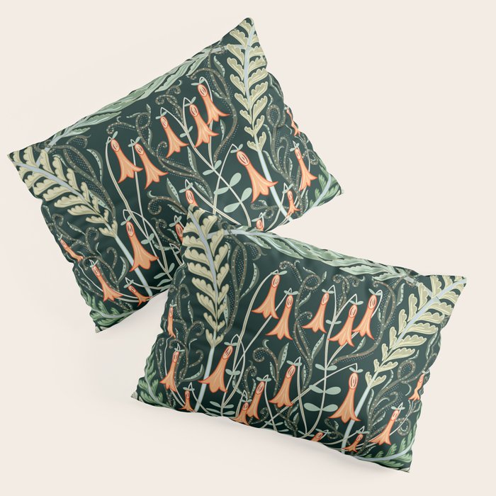 Woodland soil Morris style emerald Pillow Sham Gallery Image 3
