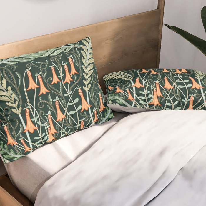 Woodland soil Morris style emerald Pillow Sham Gallery Image 2
