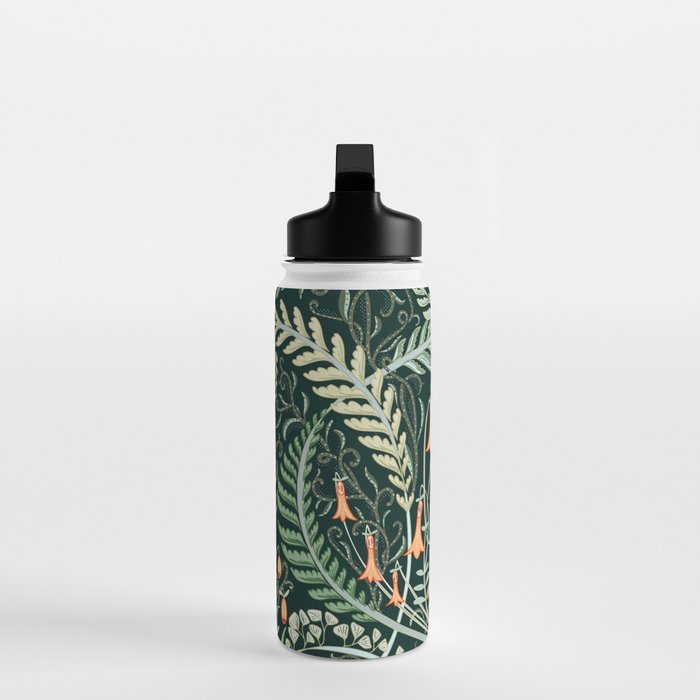 Woodland soil Morris style emerald Water Bottle Gallery Image 3