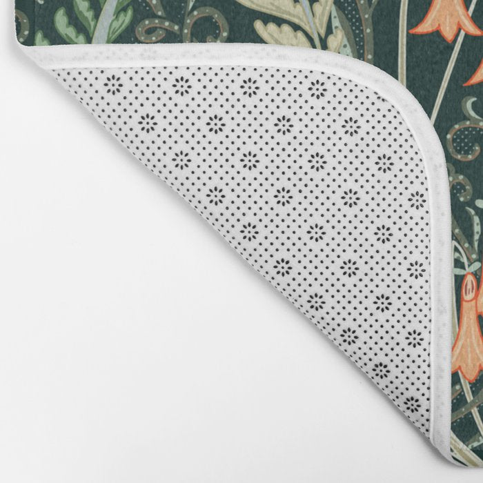 Woodland soil Morris style emerald Bath Mat Gallery Image 2