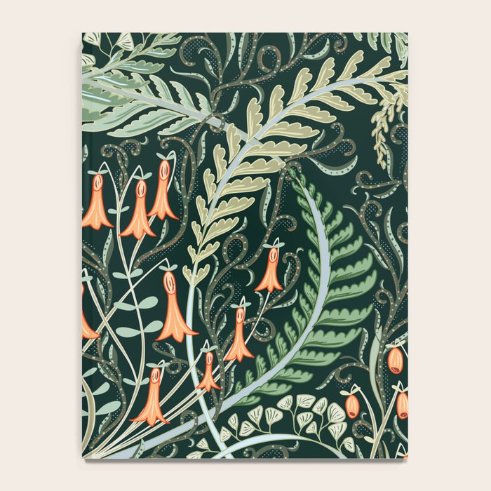 Woodland soil Morris style emerald Notebook Gallery Image 4
