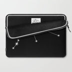 Aquarius Zodiac Star Constellation Line Art Black Laptop Sleeve Gallery Image 2