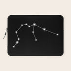 Aquarius Zodiac Star Constellation Line Art Black Laptop Sleeve Gallery Image 1