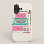 Vintage Mid-Century Stationery iPhone Case Gallery Image 1