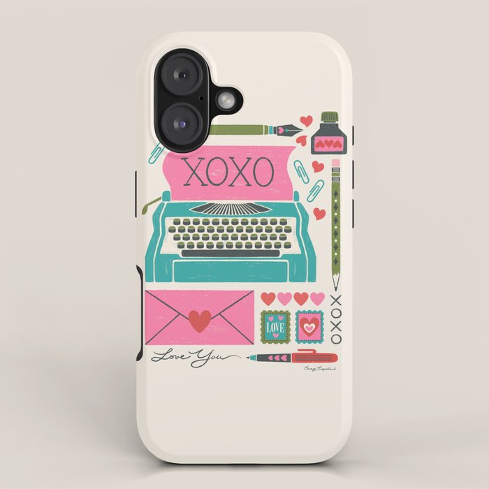 Vintage Mid-Century Stationery iPhone Case Gallery Image 1