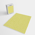 Ultra Fine Stripe Narrow Vertical Pinstripe Pattern in Chartreuse and White Jigsaw Puzzle Gallery Image 2