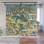 Fashionable Battle of Frogs by Kawanabe Kyosai, 1864 Wall Mural Gallery Image 1