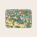 Fashionable Battle of Frogs by Kawanabe Kyosai, 1864 Bath Mat Gallery Image 1