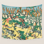 Fashionable Battle of Frogs by Kawanabe Kyosai, 1864 Wall Tapestry Gallery Image 4