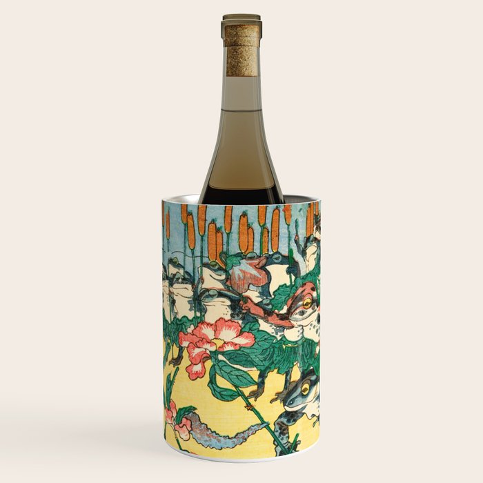 Fashionable Battle of Frogs by Kawanabe Kyosai, 1864 Wine Chiller Gallery Image 2