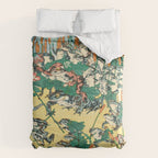 Fashionable Battle of Frogs by Kawanabe Kyosai, 1864 Comforter Gallery Image 6
