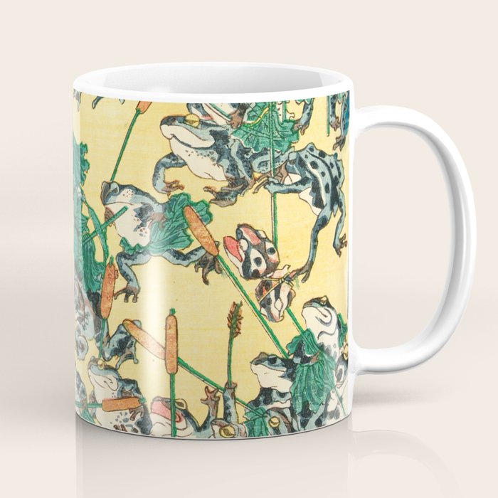 Fashionable Battle of Frogs by Kawanabe Kyosai, 1864 Coffee Mug Gallery Image 1