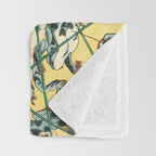 Fashionable Battle of Frogs by Kawanabe Kyosai, 1864 Throw Blanket Gallery Image 3