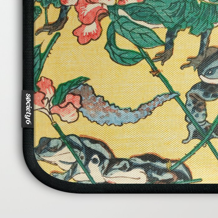 Fashionable Battle of Frogs by Kawanabe Kyosai, 1864 Laptop Sleeve Gallery Image 3