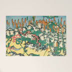 Fashionable Battle of Frogs by Kawanabe Kyosai, 1864 Welcome Mat Gallery Image 1